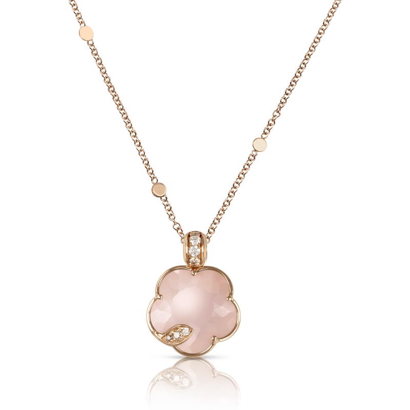 Pasquale Bruni Petit Joli Lunaire necklace pink gold and Lunar Rose Gem - Webshop