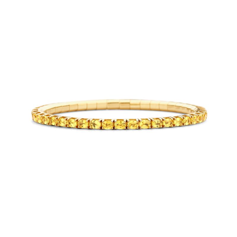 Bracelet tennis Or Jaune Saphir Jaune OVAL - Bijoux - Webshop