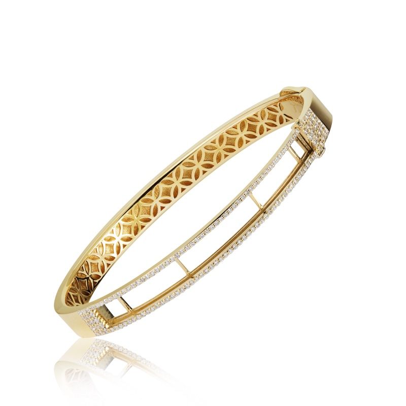 RF Jewels Iconic Motion Slim Diamond Bangle 7T Geel Goud