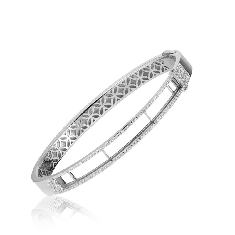RF Jewels Iconic Motion Slim Diamond Bangle 7T Wit Goud