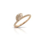 Pasquale Bruni Petit Garden ring rose gold with diamonds (single leaf)