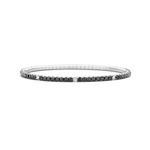 Bracelet tennis Or Blanc Diamants Noirs & Blancs T3