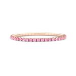 Bracelet tennis Or Rose Saphir Rose OVAL