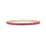 Bracelet tennis Or Rose Rubis OVAL