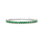 Bracelet tennis Or Blanc Tsavorites OVAL