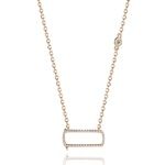 Iconic Motion Diamond Pendant 3T - Rosé Goud